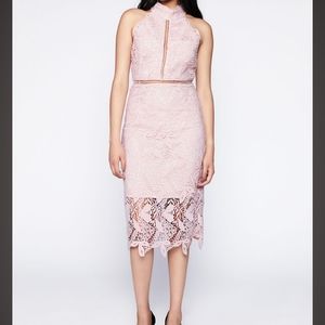 WOMENS BARDOT WILLOW FLORAL LACE DRESS IN SOFT PINK SIZE 6